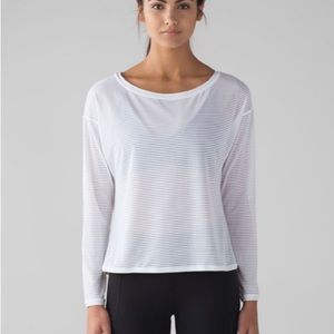 Lululemon Lean In Long Sleeve White size 12